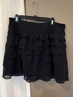 Express Ruffle Layered Mini Skirt, Lined, Zipper Back, Size 10